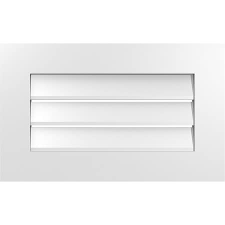 Ekena Millwork Vertical Surface Mount PVC Gable Vent: Functional, w/ 3-1/2"W x 1"P Standard Frame, 26"W x 16"H GVPVE26X1601SF